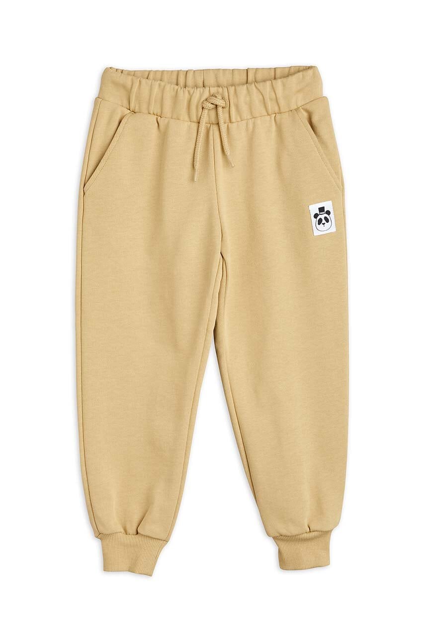Детские хлопковые штаны Mini Rodini цвет бежевый однотонные в Житомире Детские хлопковые штаны Mini Rodini цвет бежевый однотонные в Житомире