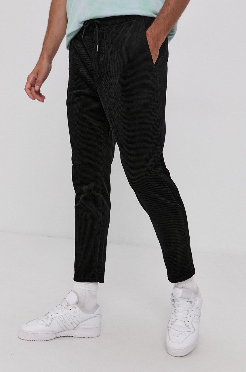 Only & Sons Pantaloni bărbați, culoarea negru, model drept answear.ro