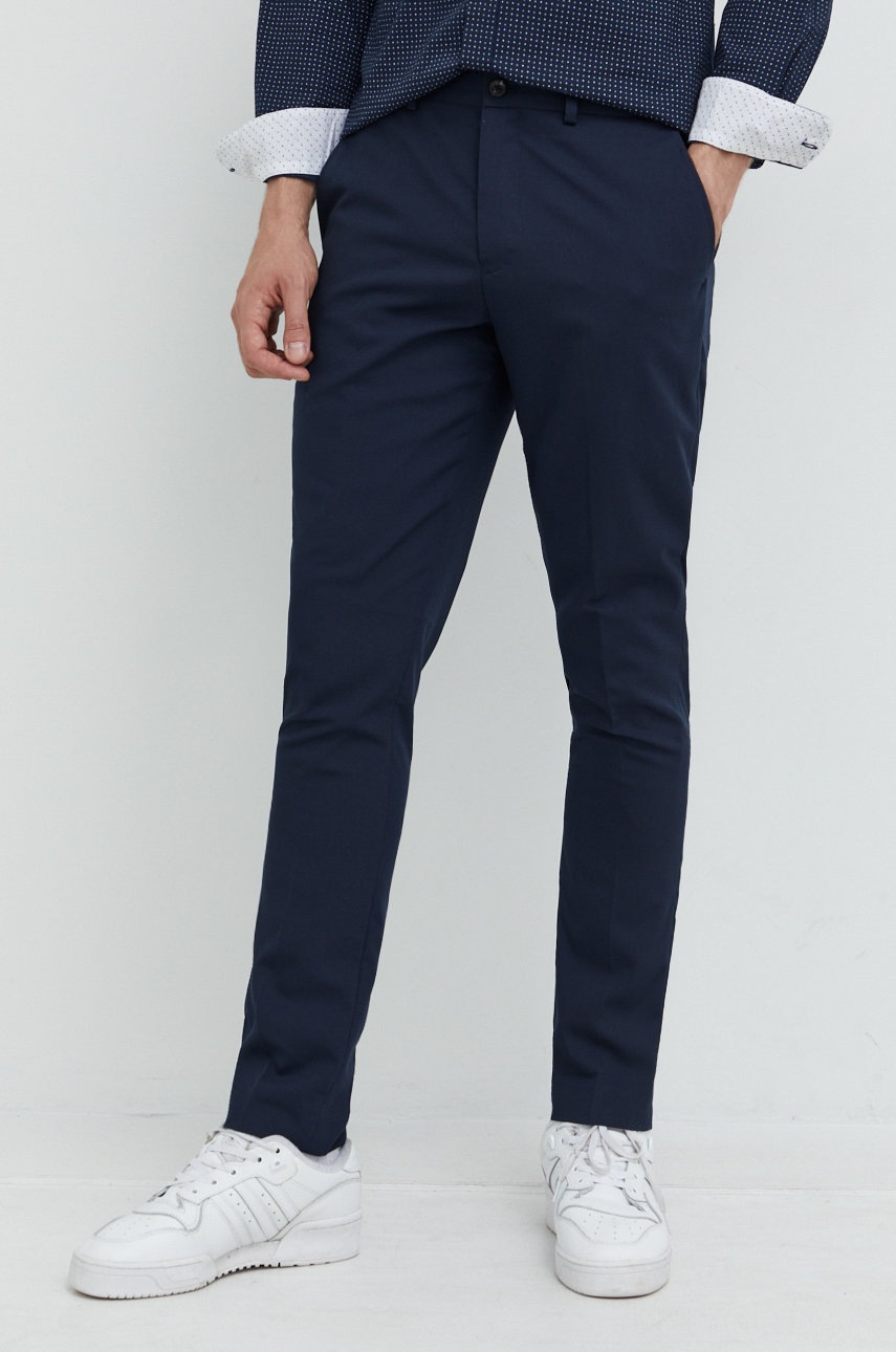 

Панталони Premium by Jack&Jones в тъмносиньо с кройка по тялото, Тъмносин