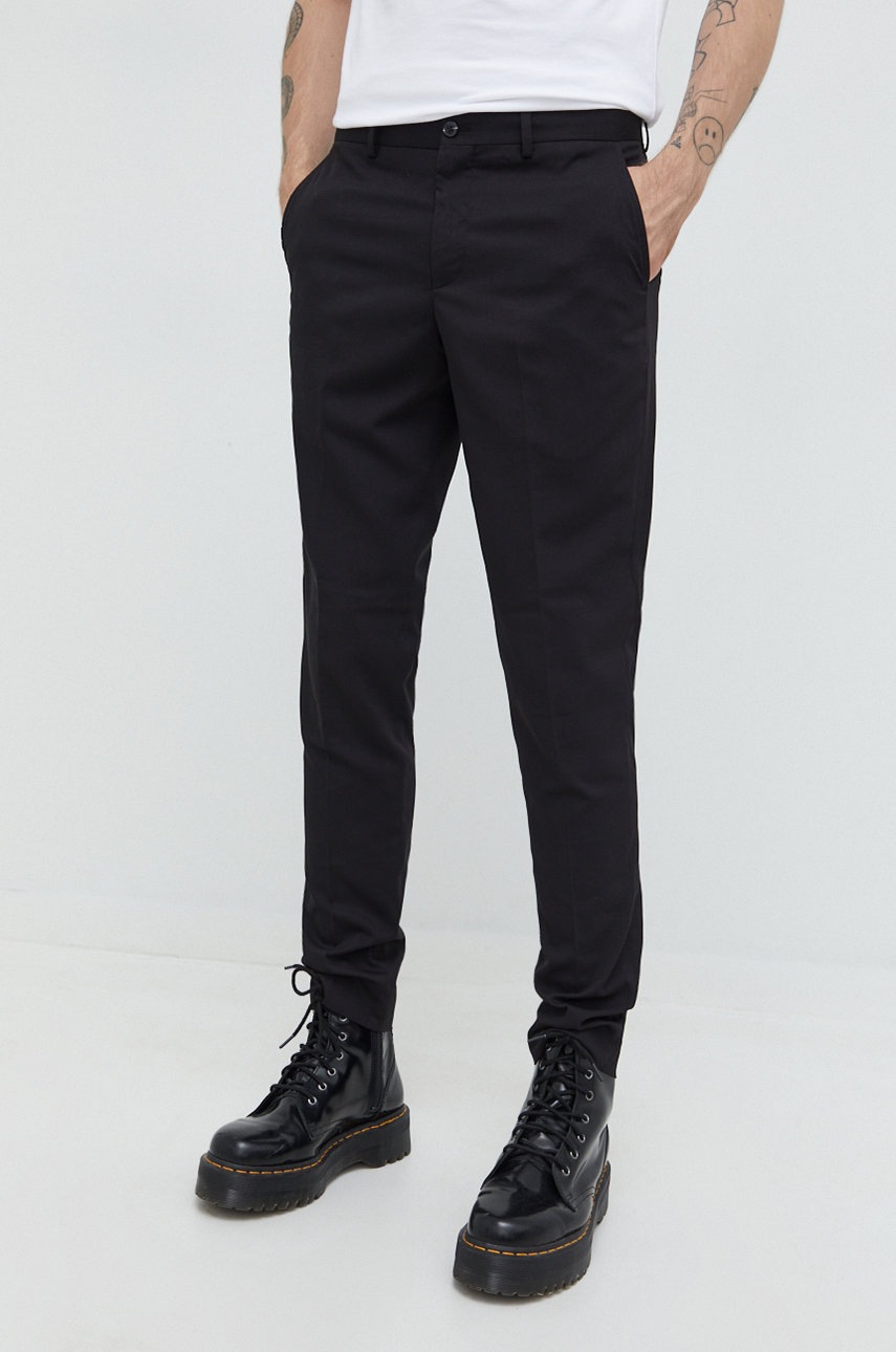 

Брюки Premium by Jack&Jones мужские цвет чёрный облегающее