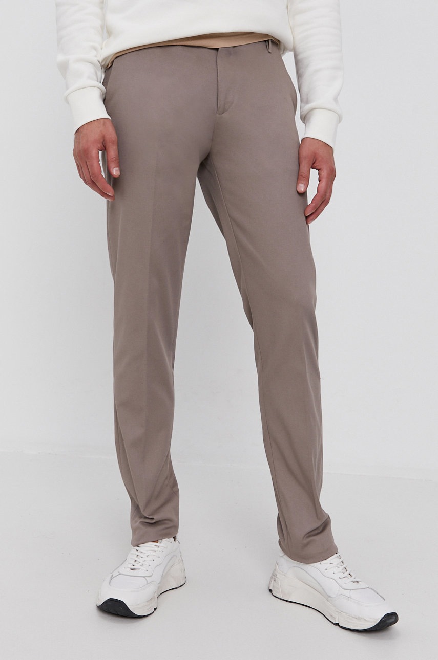 Emporio Armani Pantaloni Barbati, Culoarea Gri, Mulata