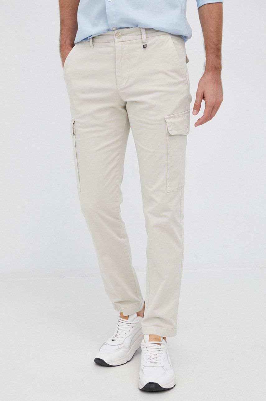 Marc O’Polo Pantaloni bărbați, culoarea crem, cu fason cargo answear.ro