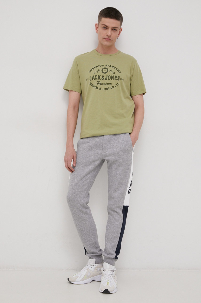 

Брюки Jack & Jones мужское цвет серый меланж