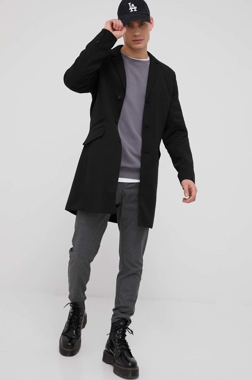 Only & sons pantaloni barbati, culoarea gri, neted