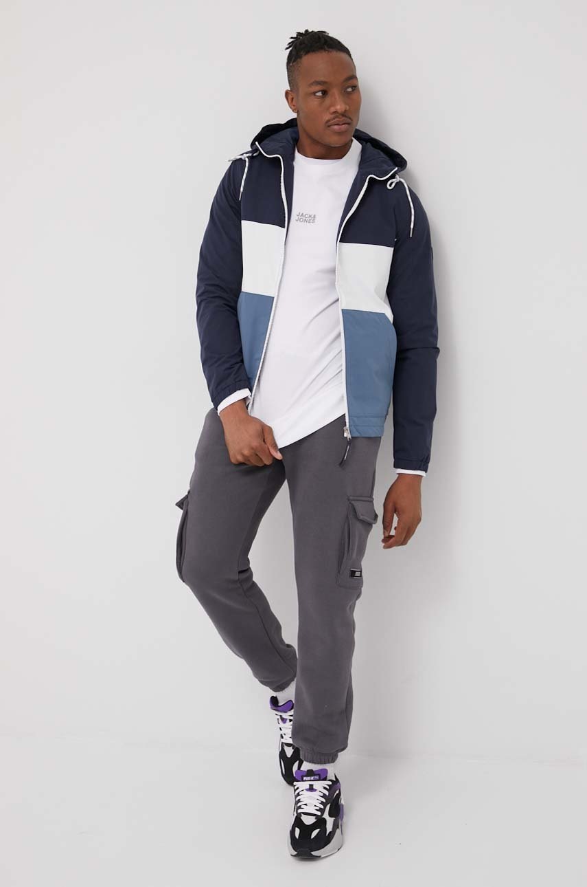 

Брюки Jack & Jones мужские цвет серый однотонные