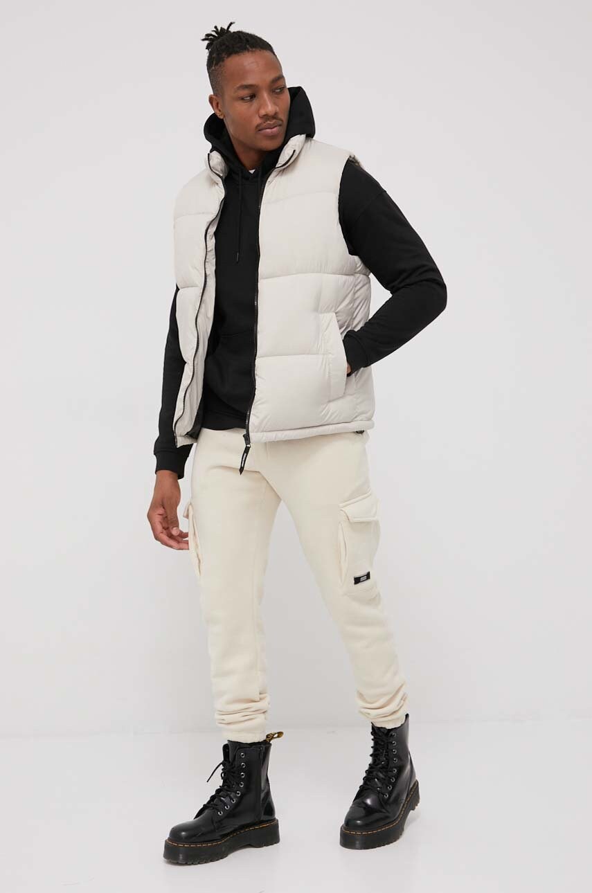 Jack & jones pantaloni barbati, culoarea bej, neted