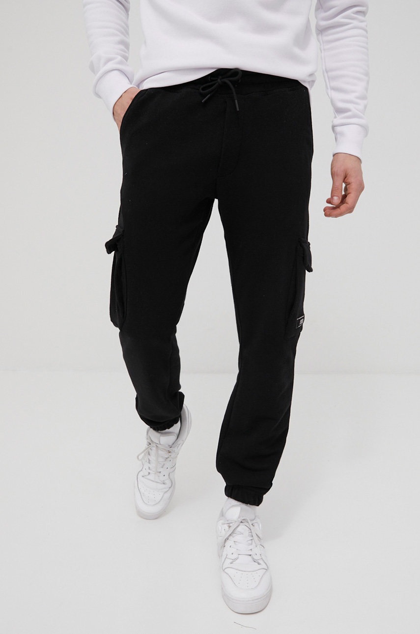 

Брюки Jack & Jones мужские цвет чёрный однотонные