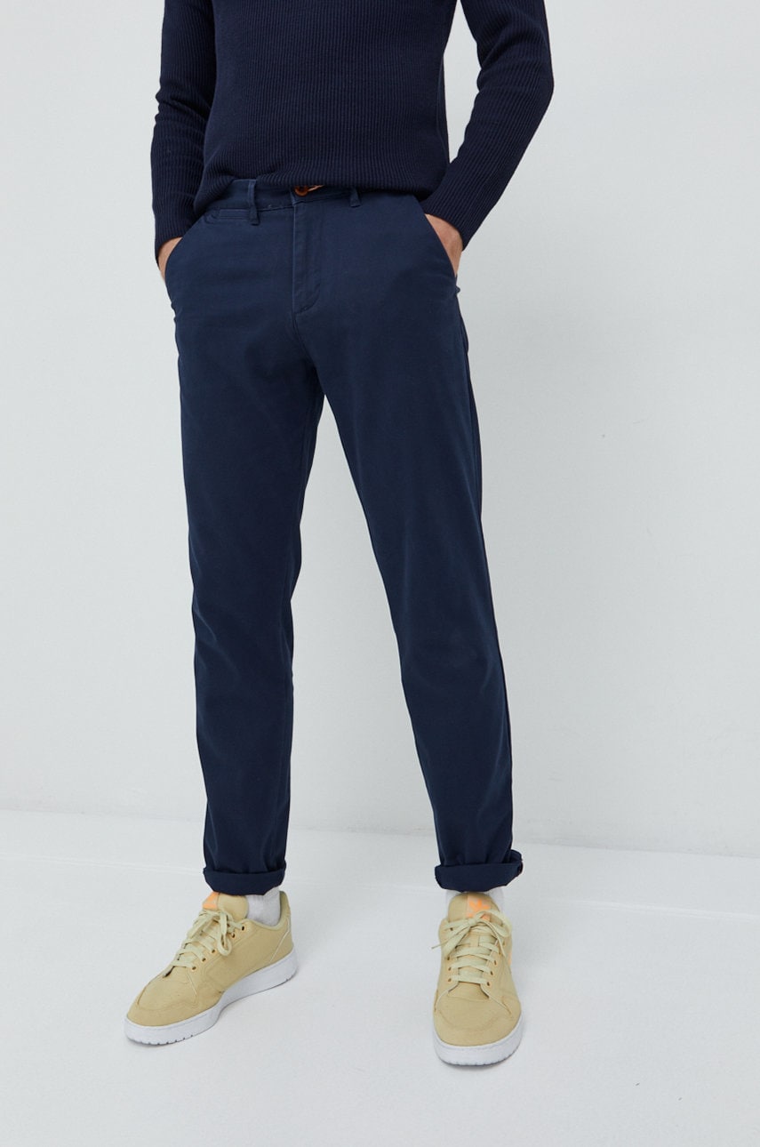 Jack & jones pantaloni jpstollie barbati, culoarea albastru marin, drept