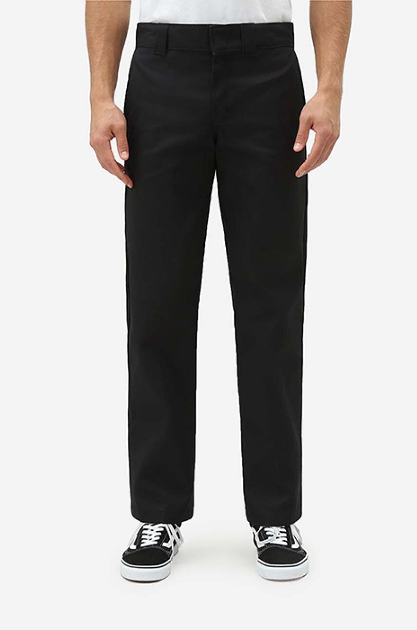 Dickies pantaloni Spodnie Dickies Work Pant Rec DK0A4XK9BLK bărbați, culoarea negru, drept DK0A4XK9BLK-black