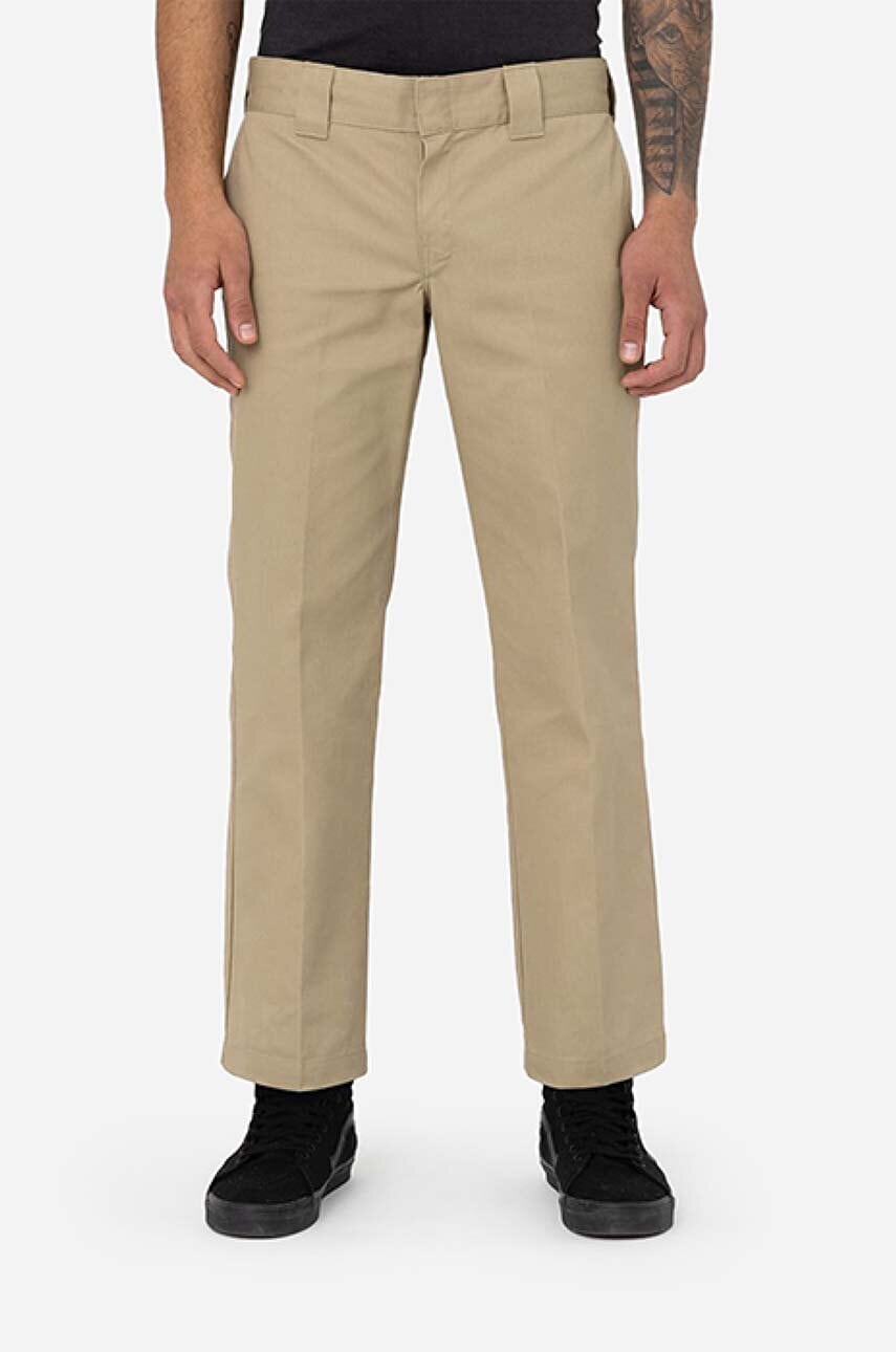 Dickies pantaloni Work Pant Rec bărbați, culoarea bej, drept DK0A4XK9KHK-brown