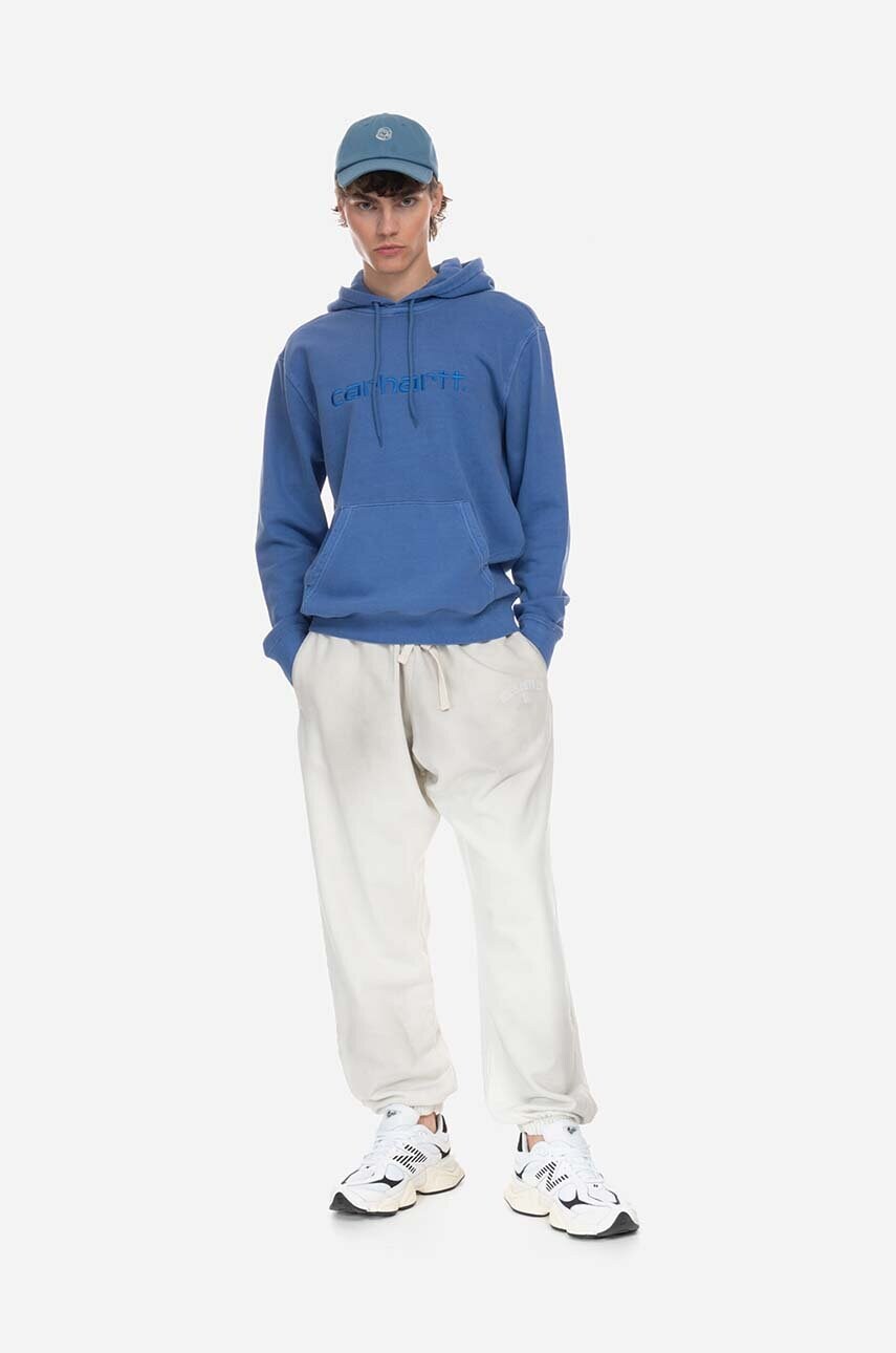 Levně Tepláky Guess USA Gusa Washed Terry Sweatpant bílá barva, hladké, M2BQ10KBB40 G1CG