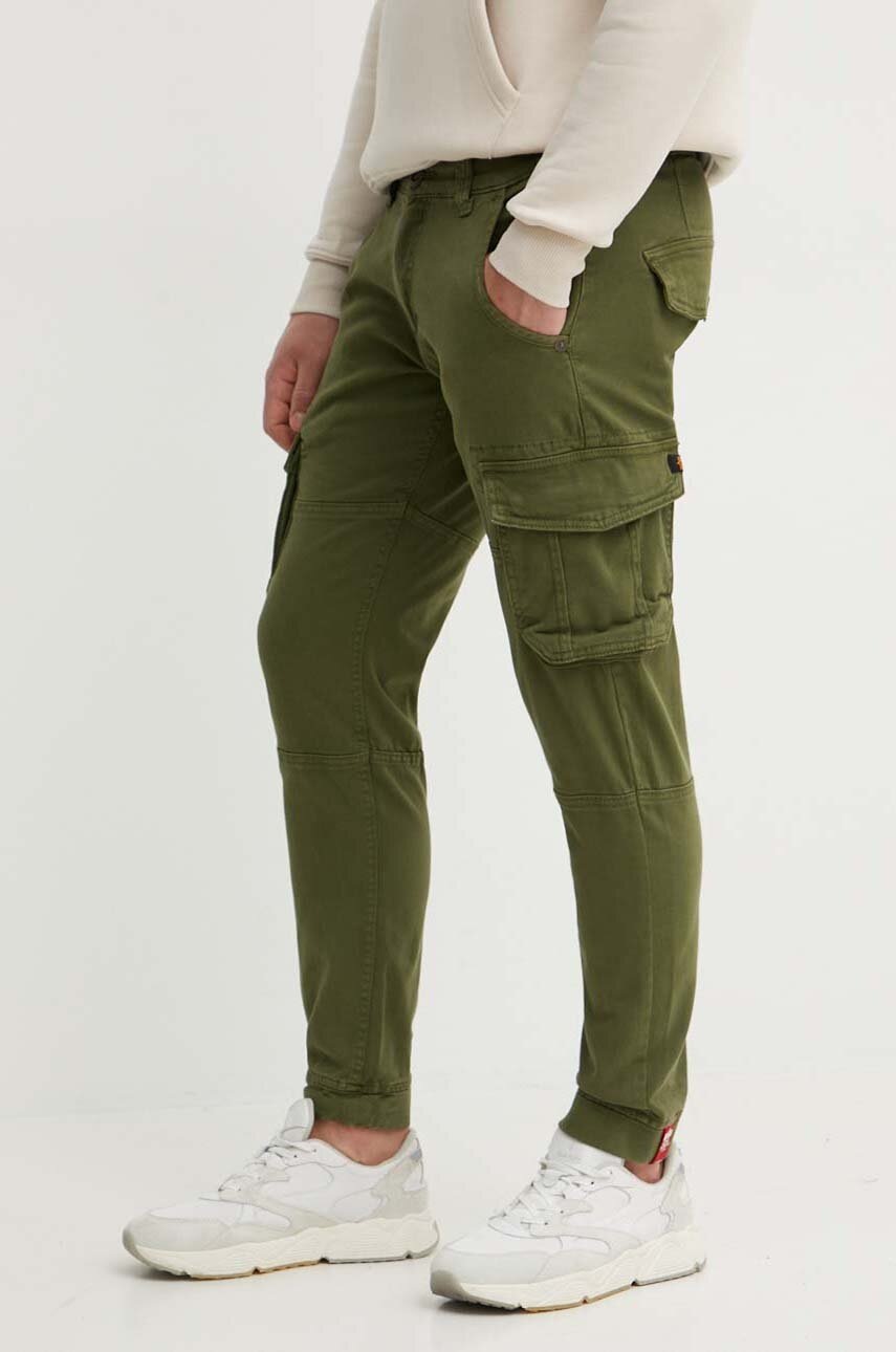 Alpha Industries pantaloni Army Pant bărbați, culoarea verde, cu fit cargo