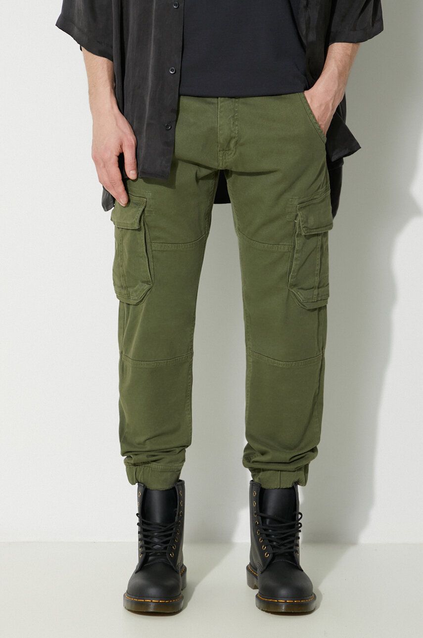 Alpha Industries pantaloni Army Pant barbati, culoarea verde, cu fason cargo Alpha