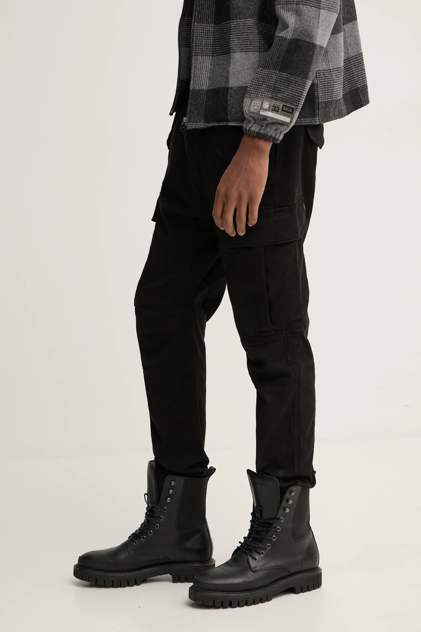 Βαμβακερό παντελόνι Alpha Industries Airman Pant χρώμα: μαύρο F30 φωτογραφία