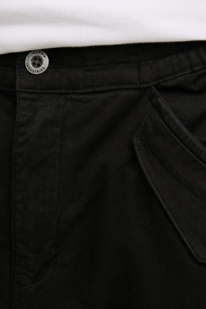 Βαμβακερό παντελόνι Alpha Industries Airman Pant χρώμα: μαύρο F30 φωτογραφία