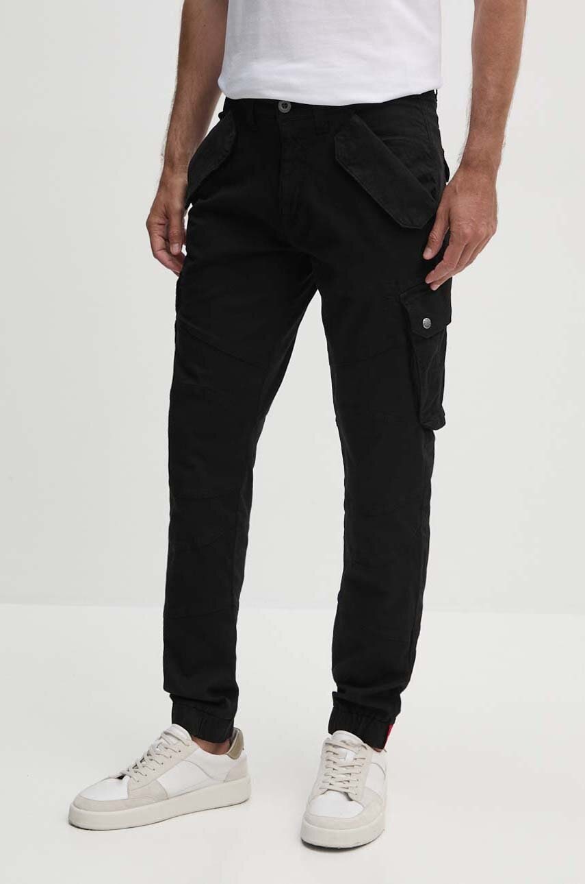 Alpha Industries pantaloni Combat Pant LW bărbați, culoarea negru, cu fit cargo 126215.03-black Alpha Industries pantaloni Combat Pant LW bărbați, culoarea negru, cu fit cargo 126215.03-black