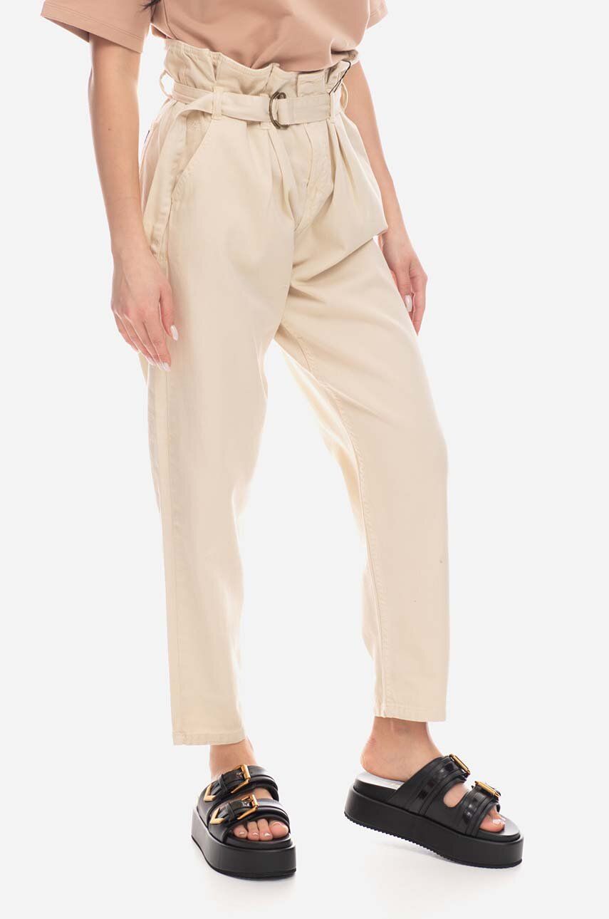 Bavlněné kalhoty Alpha Industries béžová barva, jednoduché, 136023.578-beige