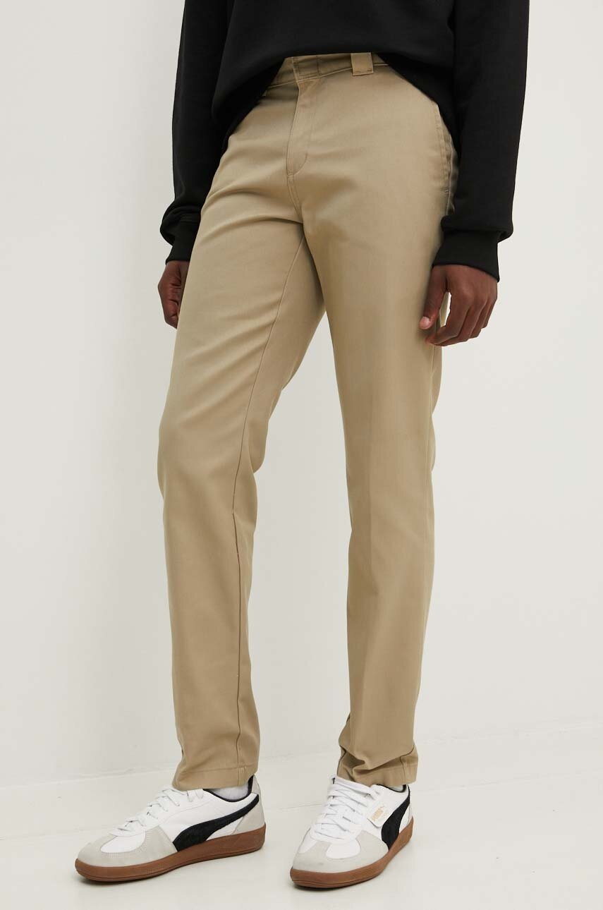 Dickies pantaloni barbati, culoarea bej, mulata 872.KHK-KHAKI