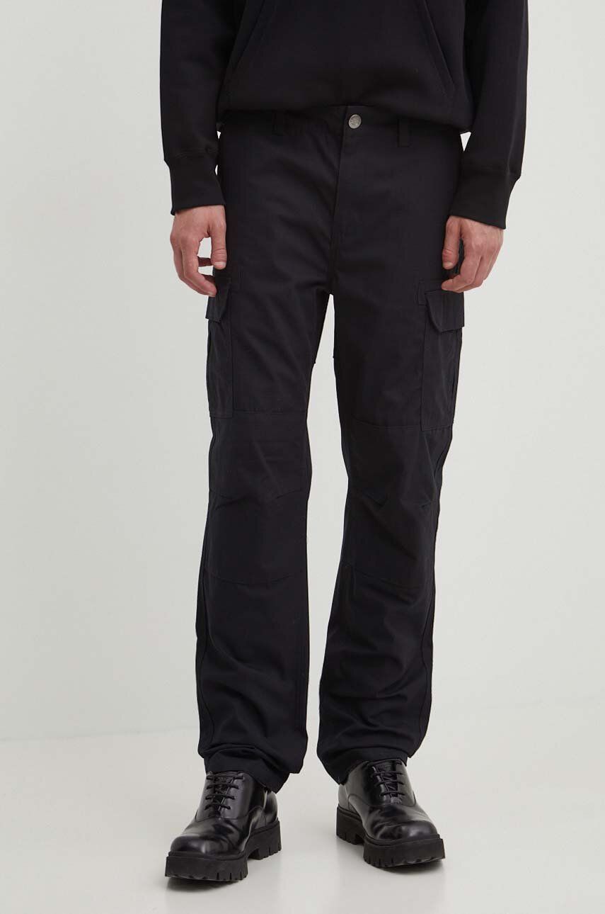 Dickies pantaloni de bumbac culoarea negru, cu fit cargo DK0A4XDUBLK-BLACK
