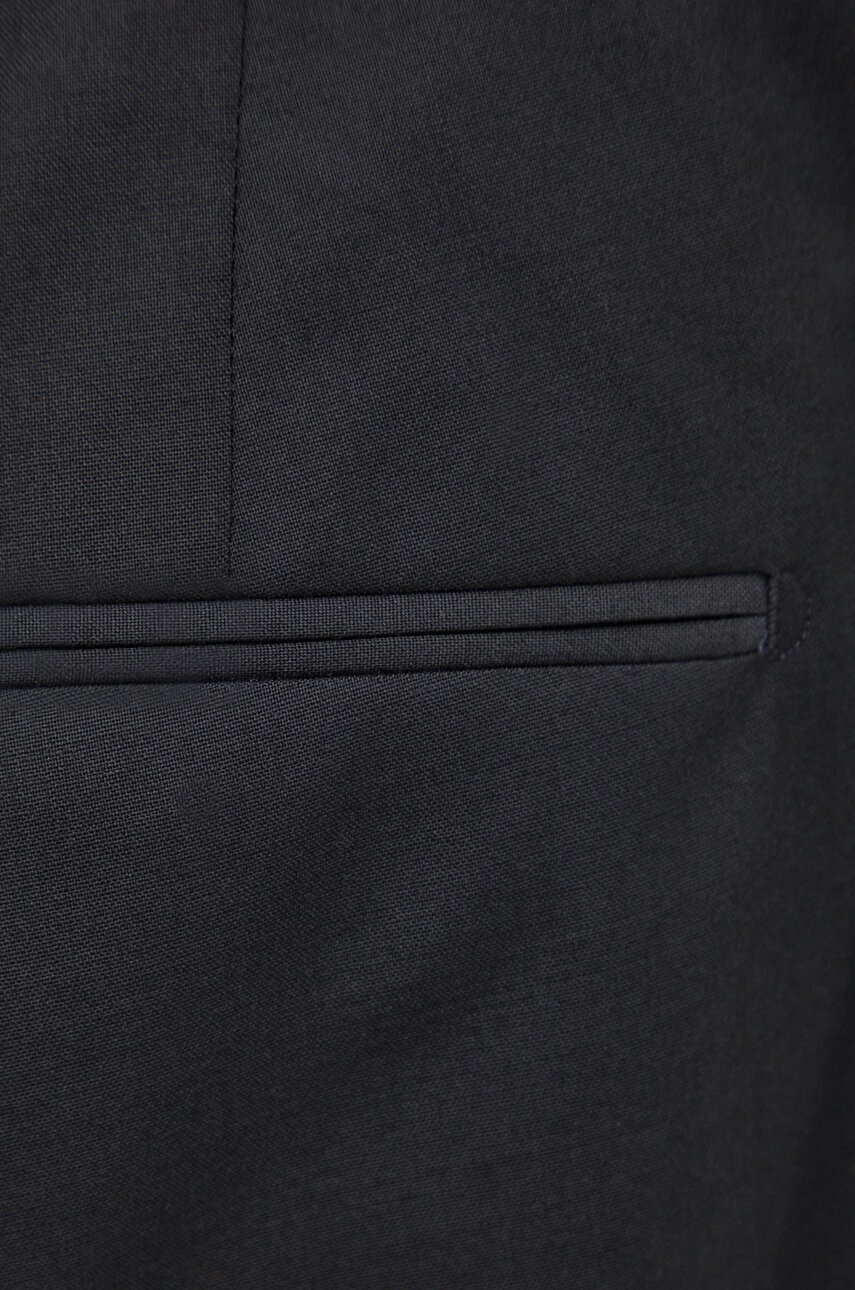 Παντελόνι από μείγμα μαλλιού Tiger Of Sweden χρώμα: μαύρο φωτογραφία