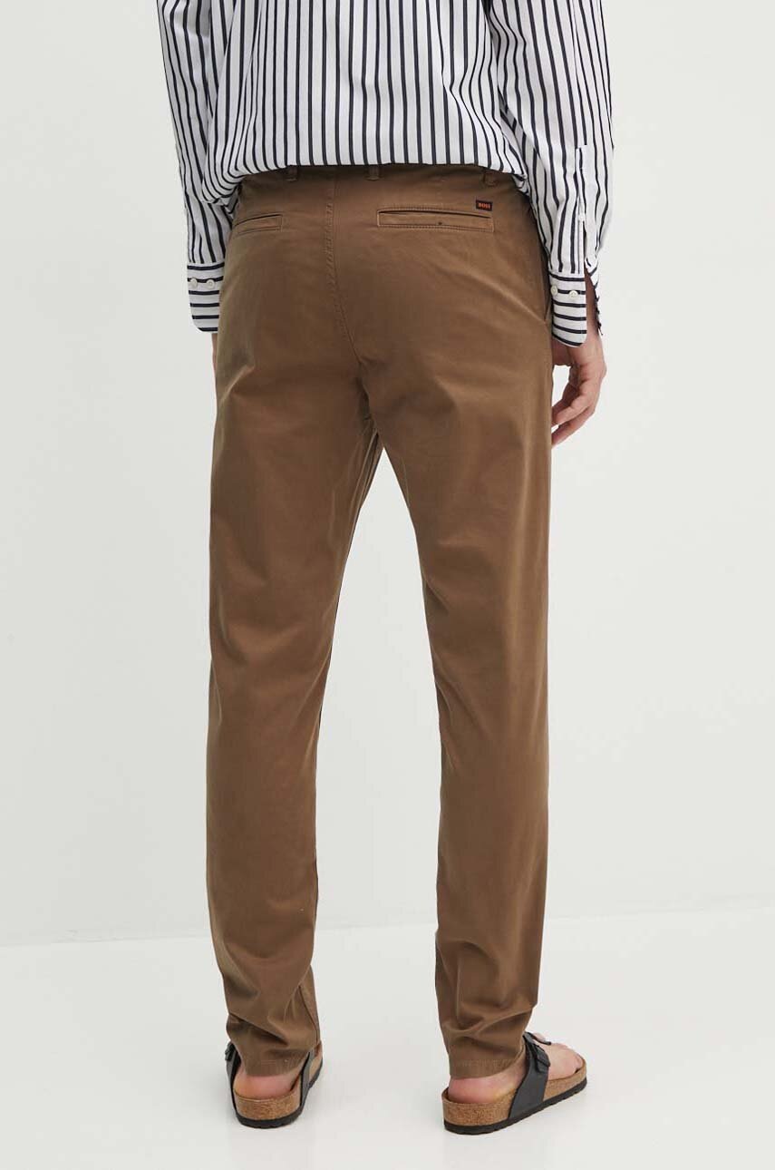 Штани Boss Orange чоловічі колір коричневий фасон chinos 50510917 