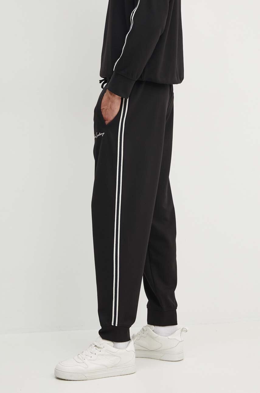 Armani Exchange pantaloni de trening culoarea negru, cu imprimeu, 8NZPSG Z9N1Z