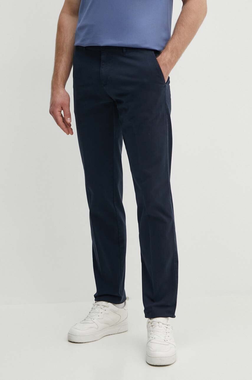 BOSS pantaloni barbati, culoarea albastru marin, drept, 50487976