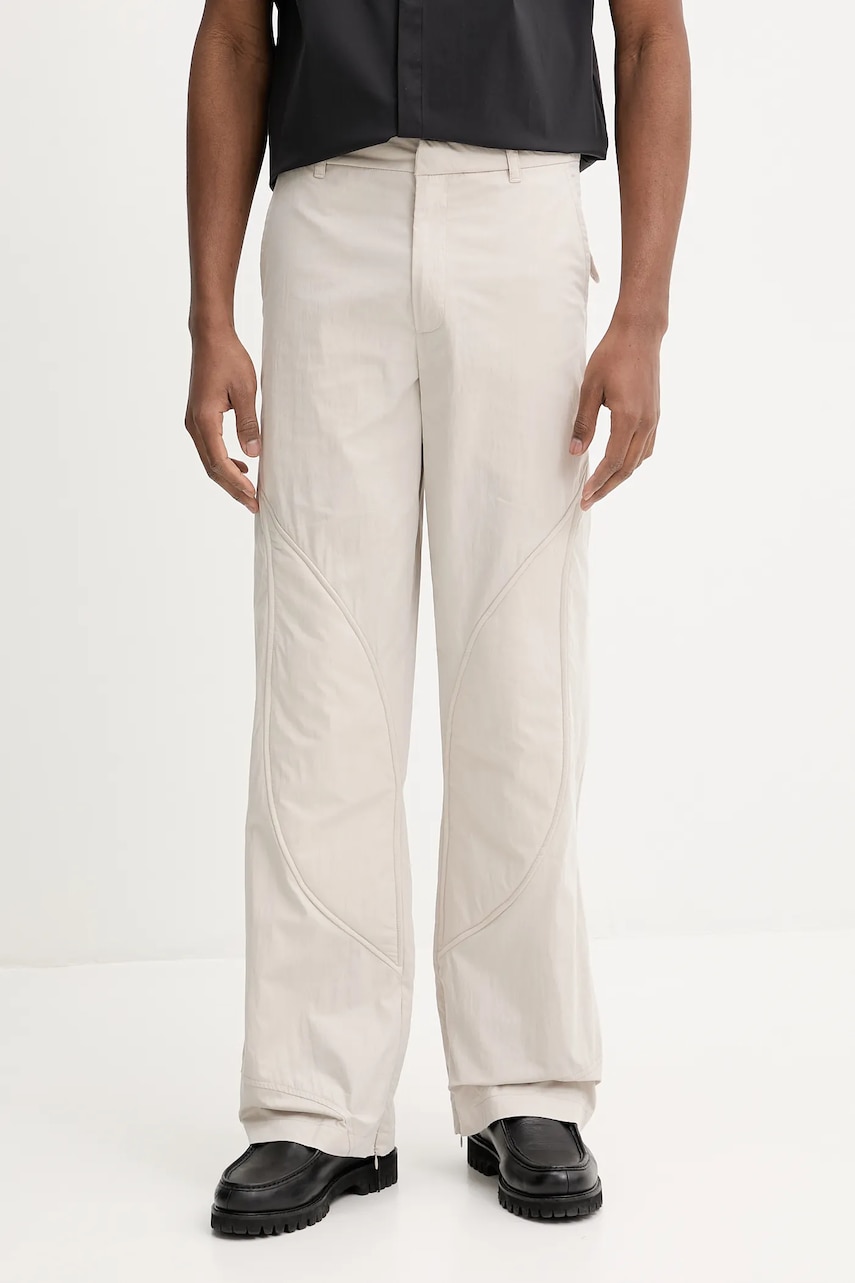 Heliot Emil pantaloni culoarea bej, drept, SS25_M_10_108_ST18_CO
