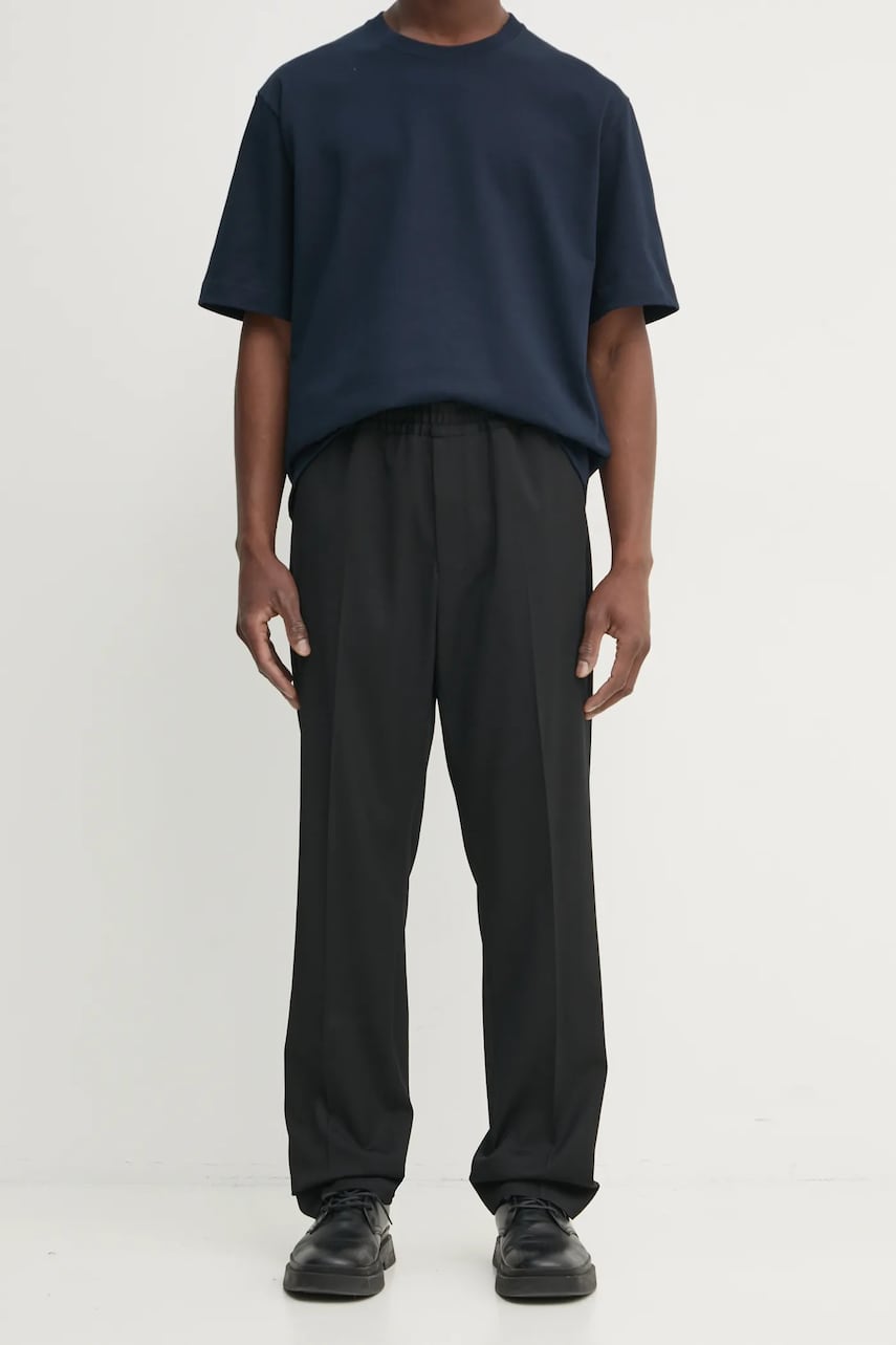 Filippa K pantaloni din lana culoarea negru, drept, 29553