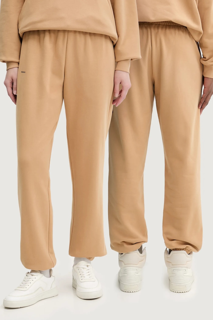 Pangaia pantaloni de trening din bumbac culoarea negru, uni, 10000295