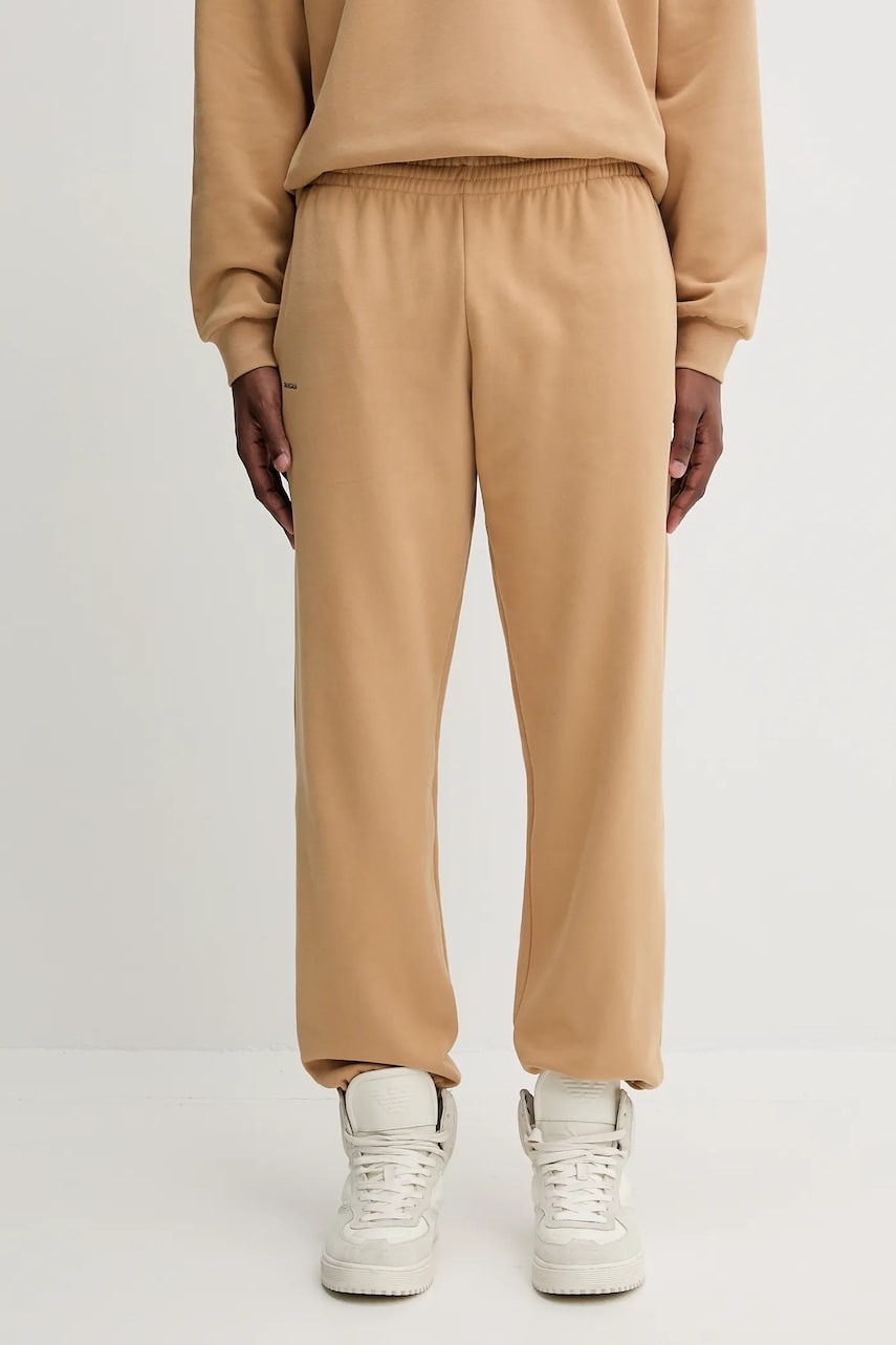 Pangaia pantaloni de trening din bumbac culoarea negru, uni, 10000295