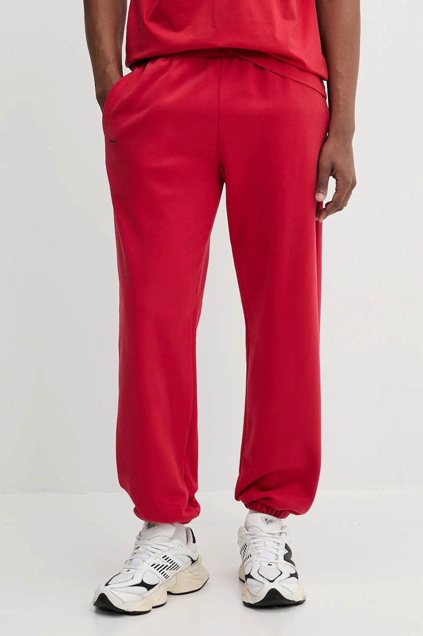 Pangaia pantaloni de trening din bumbac culoarea negru, uni, 10000295