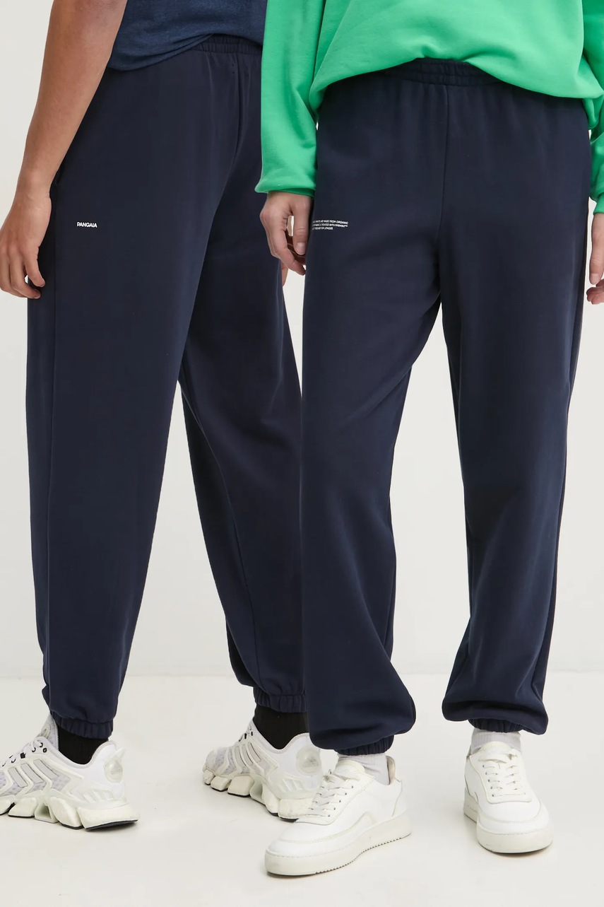 Pangaia pantaloni de trening din bumbac culoarea negru, uni, 10000295