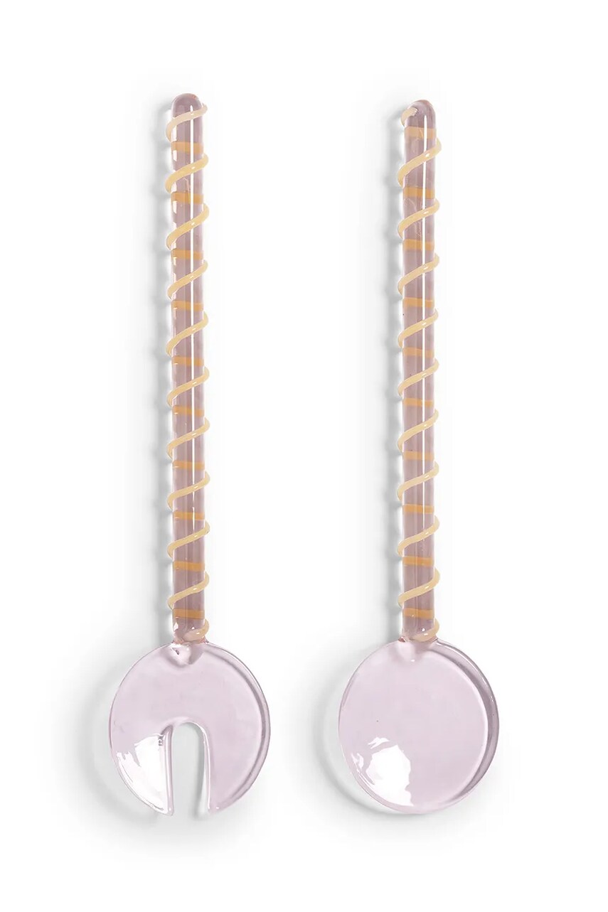 Levně Salátové lžíce &k amsterdam sling pink 2-pack růžová barva