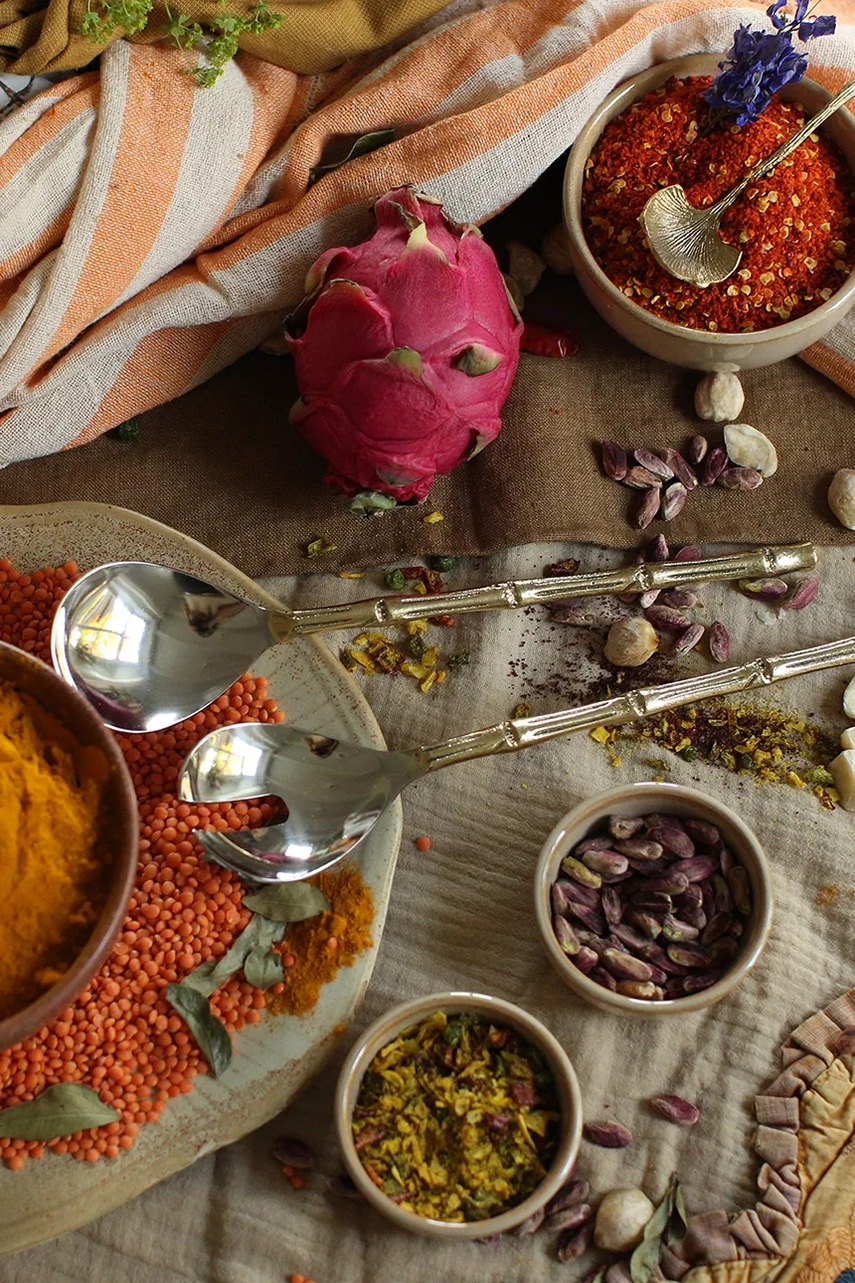 Κουτάλια σαλάτας Doing Goods Bodhi Bamboo 2-pack χρώμα: πολύχρωμο φωτογραφία