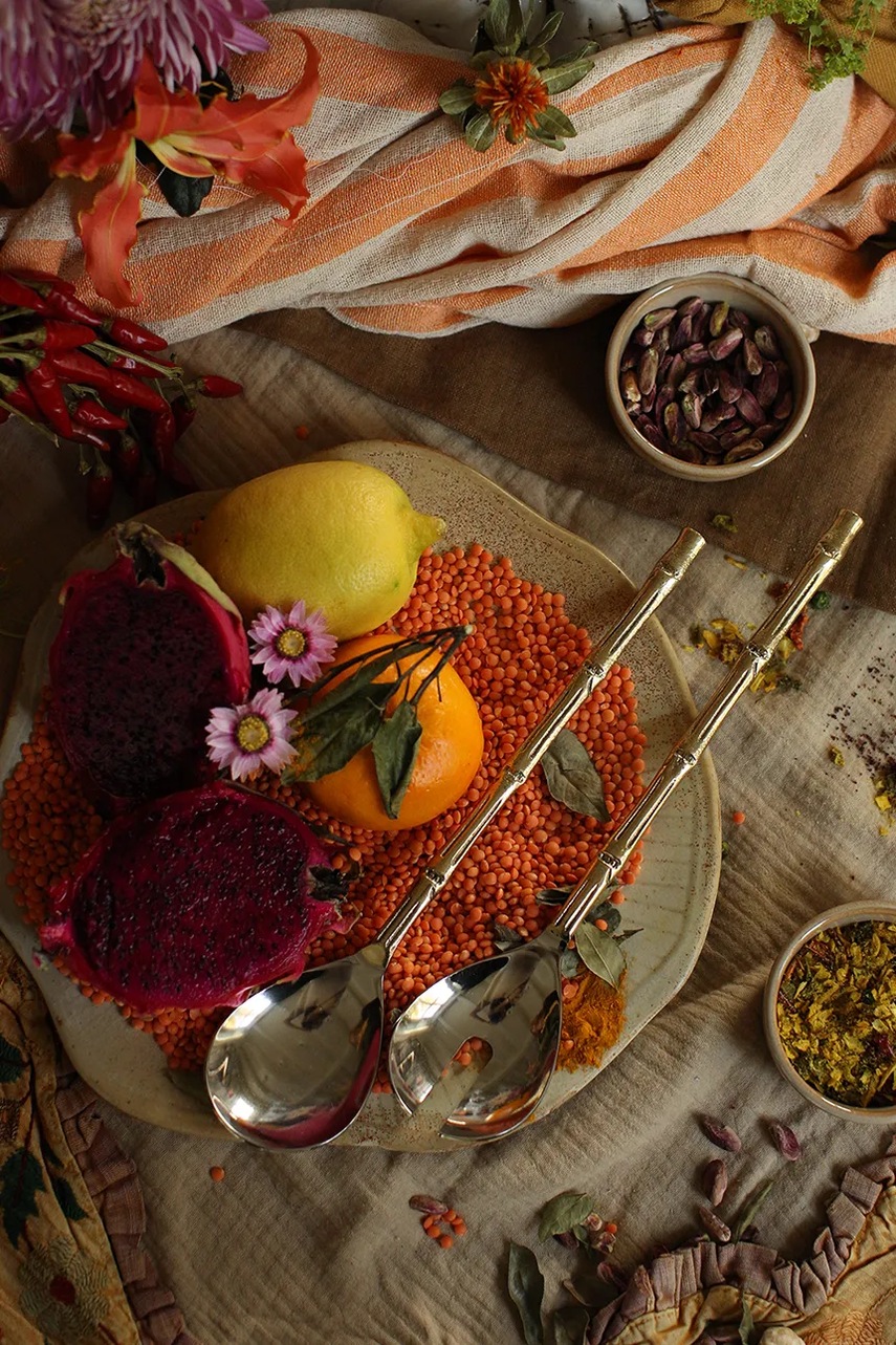 Κουτάλια σαλάτας Doing Goods Bodhi Bamboo 2-pack χρώμα: πολύχρωμο φωτογραφία