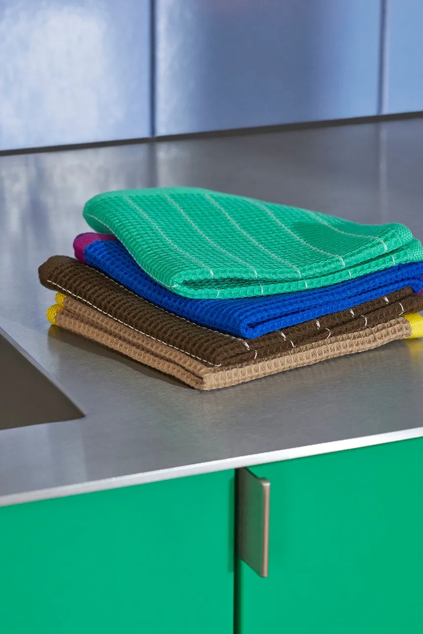 Βαμβακερά πανιά κουζίνας HAY Canteen 31 x 31 cm 2-pack χρώμα: πολύχρωμο φωτογραφία