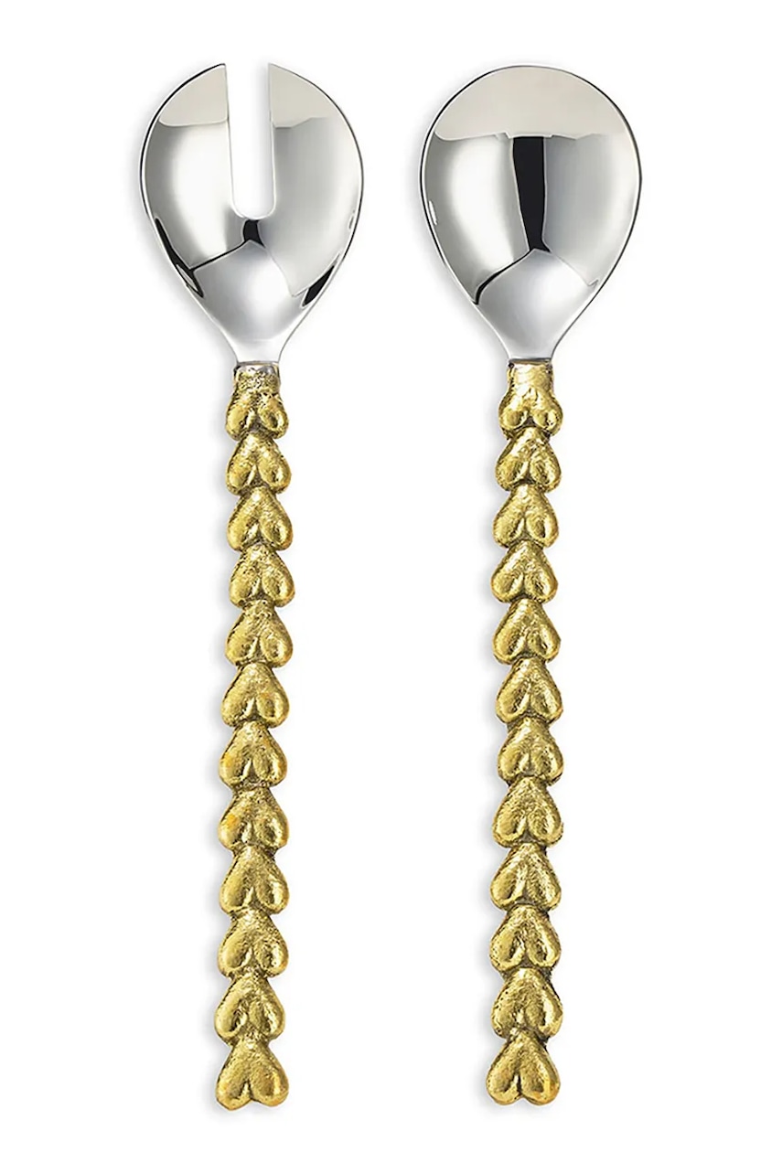 Doing Goods linguri de salata Holly Heart 25 x 5,5 x 2,5 cm culoarea galben