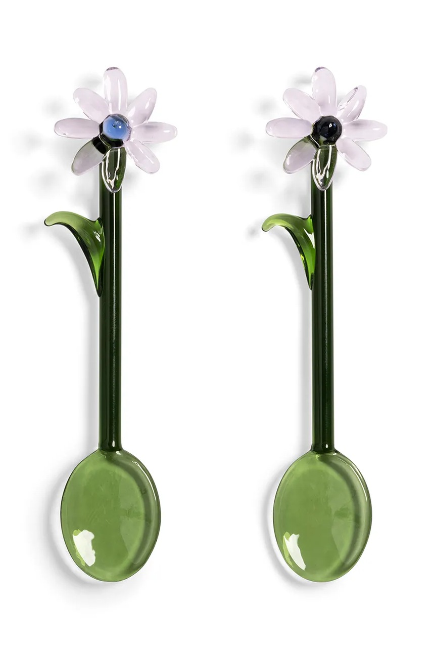 &k amsterdam set de linguri flora pink 2-pack culoarea verde