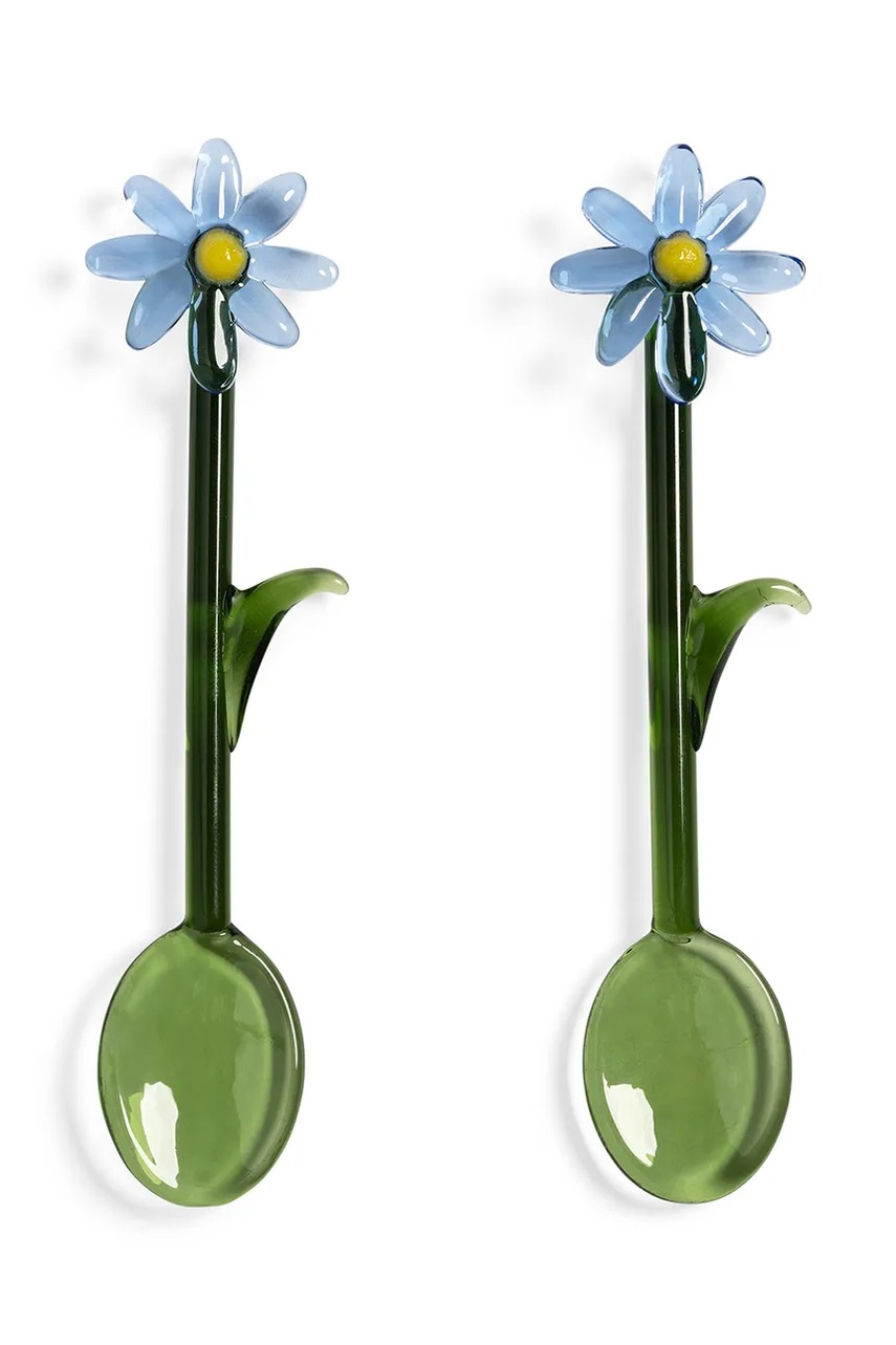 &k amsterdam set de linguri flora blue 2-pack culoarea verde