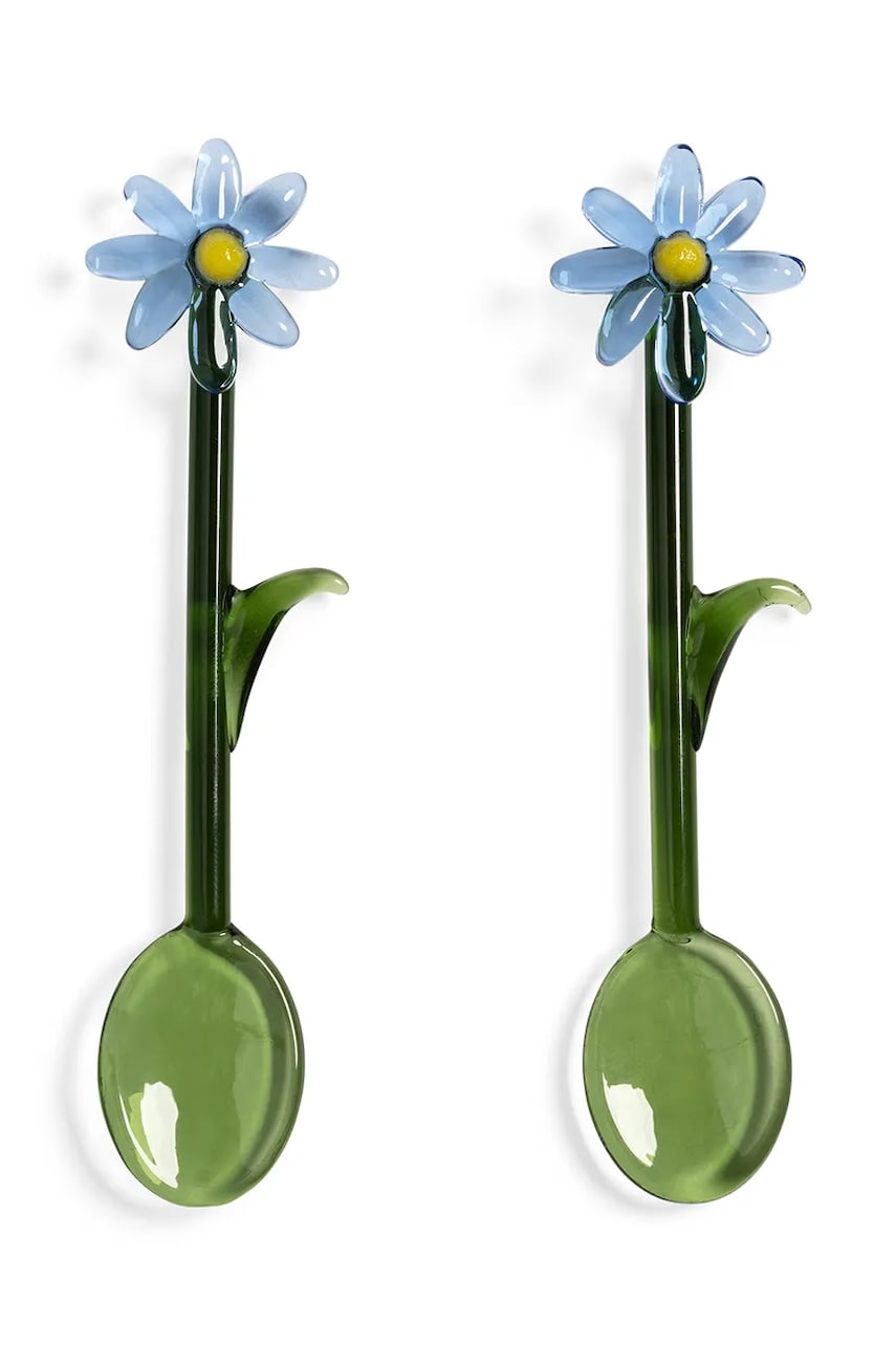 &k amsterdam set de linguri flora blue 2-pack culoarea verde &k amsterdam set de linguri flora blue 2-pack culoarea verde