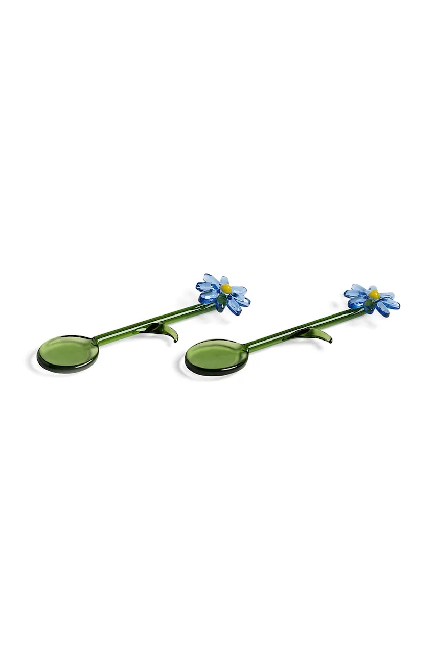 Комплект чайных ложек &k amsterdam flora blue 2 шт цвет зелёный Комплект чайных ложек &k amsterdam flora blue 2 шт цвет зелёный