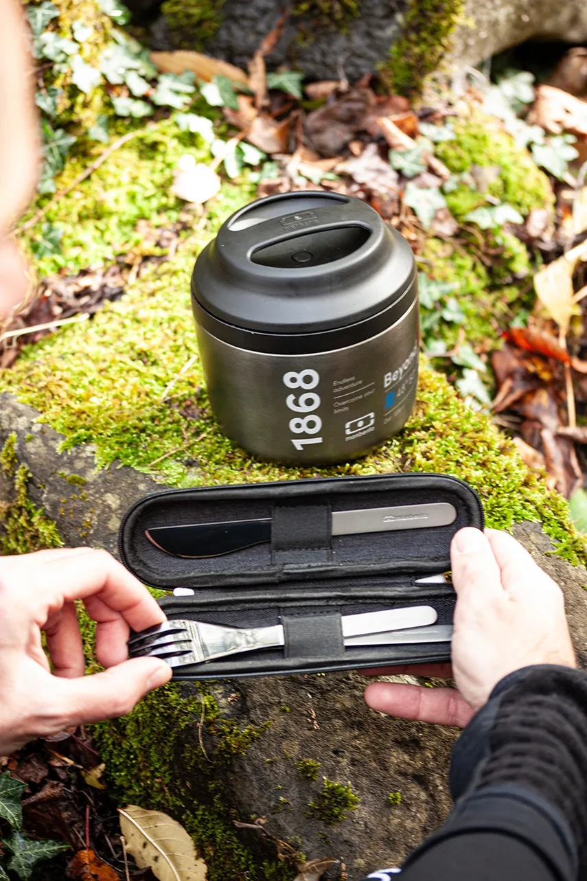 Σετ μαχαιροπήρουνων ταξιδιού Monbento Slim Nest 3-pack χρώμα: μαύρο φωτογραφία