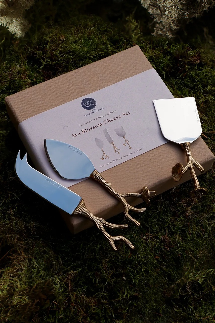 Σετ μαχαιροπήρουνων τυριού Doing Goods Ava Blossom Cheese Set 17 x 17 x 4 cm χρώμα: πολύχρωμο φωτογραφία