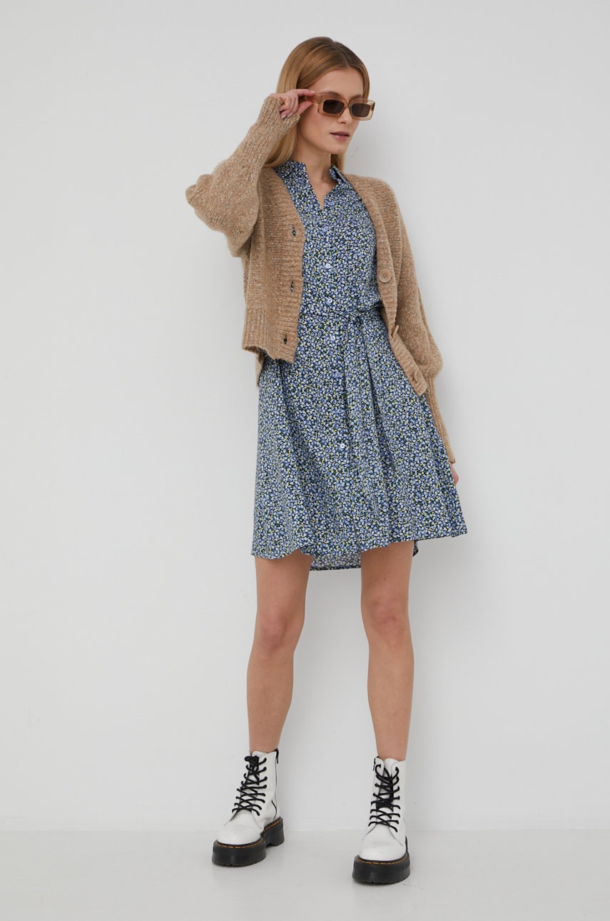 

Рокля Vila къс модел разкроен модел, Син