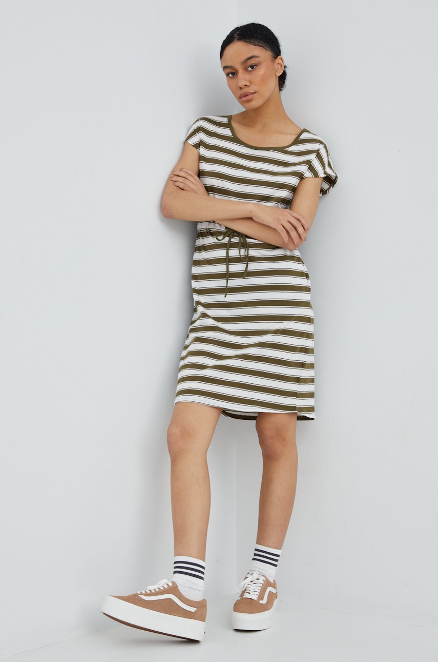 

Хлопковое платье Vero Moda цвет зелёный mini прямая