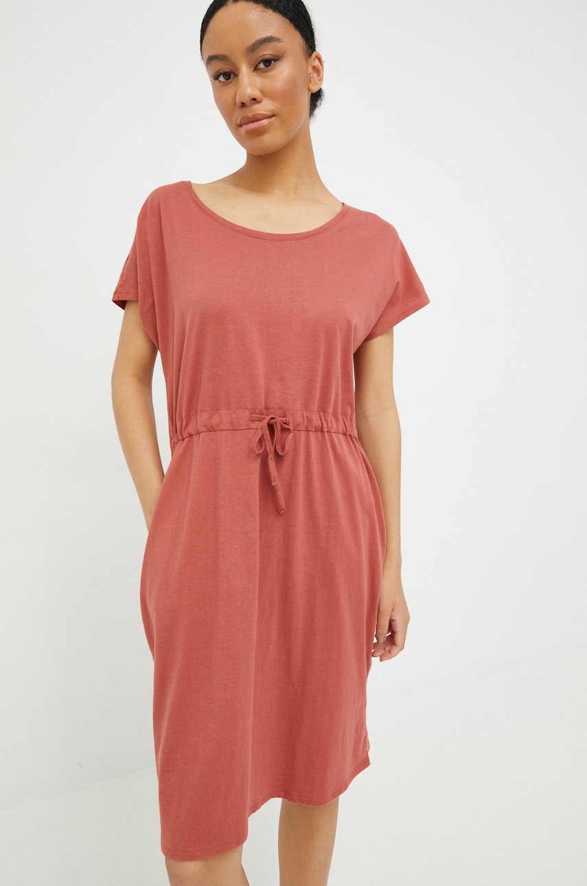 

Хлопковое платье Vero Moda цвет бордовый mini oversize