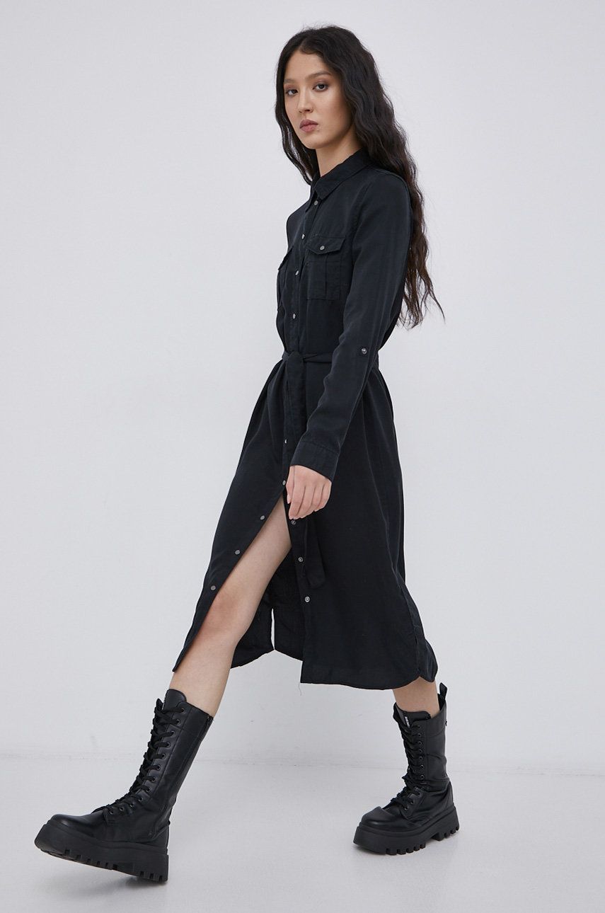 Vero Moda Rochie culoarea negru, mini, model drept answear imagine noua