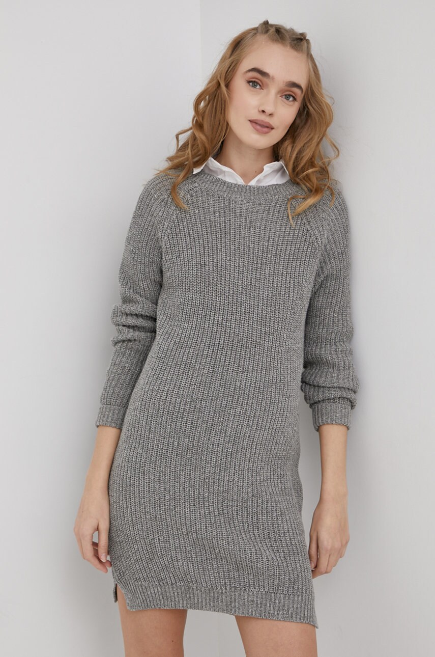 Noisy May Rochie culoarea gri, mini, model drept