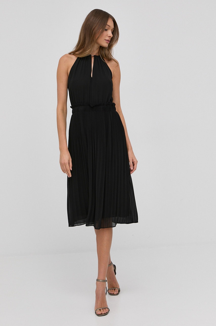 

Сукня MICHAEL Michael Kors колір чорний midi розкльошена
